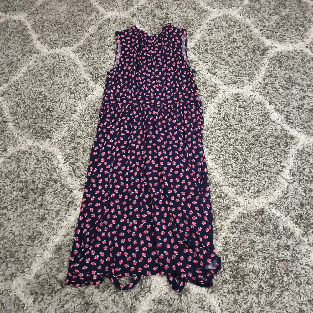 Leota Strawberry Field Faux Wrap Dress V Neck A Line XL - Picture 2 of 5